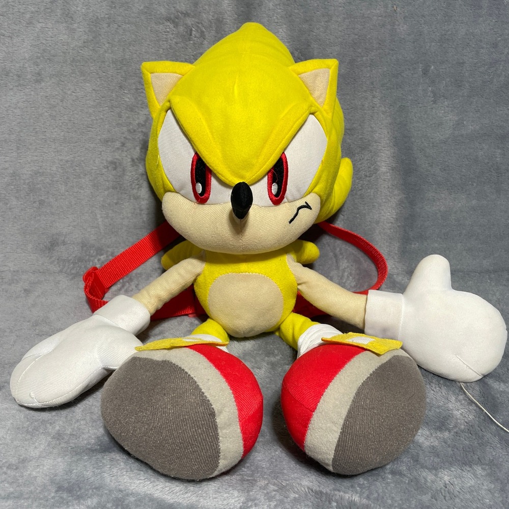 Sonic the Hedgehog Super Sonic Plush Backpack Accessory Innovations SEGA‎ Yellow